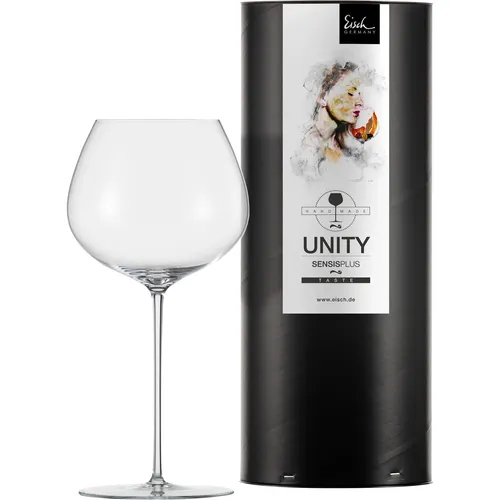 Eisch UNITY SENSISPLUS Burgundisches Glas - Weinglas aus brillantem, bleifreiem Kristall, handgefertigt für intensives Aroma und Geschmack. Ideal für Rot- und Weißweine, spülmaschinenfest und perfekt als Geschenk.