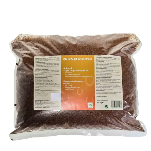 Emiko EM HorseCare Bokashi Pferde 8kg Darmflora Kleie-Kräuter-Ferment  Ergänzung