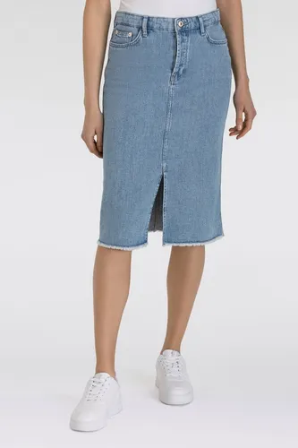 MAC Midirock MIDI SKIRT mit Fransen im Five-Pocket Style von MAC