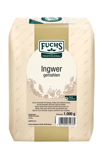 Fuchs Prof Ingwer gemahlen  Einzelgewürze 1kg 4027900612764