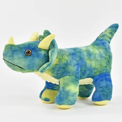 Kögler Plüsch Dino Dinosaurier Triceratops Plüschtier Kuscheltier blau/grün 30cm