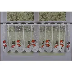 Winterliche Kurzgardine 