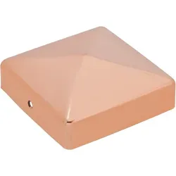 Pfostenkappe Quadratisch Kupfer Zaponiert 91 mm x 91 mm