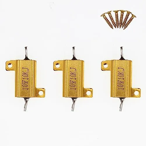 Stück 10W 10K Ohm Hochleistungs-Drahtwiderstand mit Aluminiumgehäuse und Schrauben 3