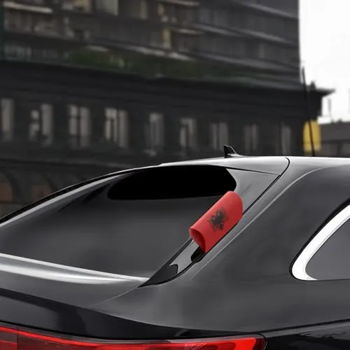 EM 2024 Fußball Autofahne 15x10 cm Etikett Car Label verschiedene Länder Nationalmannschaft Flag Banner National Soccer Team (Albanien)