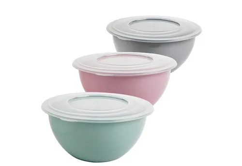 Centi Aufbewahrungsschüssel Schüssel mit Deckel vielseitig 5 Liter Set, Kunststoff, (3er-Set)