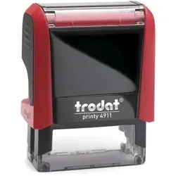 Textstempel Trodat 4911 mit Gutschein, 4-zeilig - Praktischer Selbstfärbestempel Trodat 4911 mit austauschbarem Stempeltext und Sichtfenster. Ideal für individuelle Beschriftungen und umweltfreundlich durch Austausch des Stempelkissens.