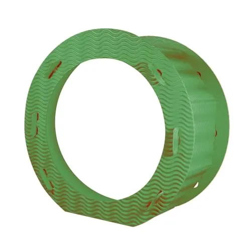 itenga Laternen Rohling rund aus 3D Color Wellpappe zum Basteln Laternenzuschnitt (grün)