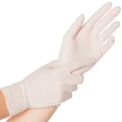 Franz Mensch GmbH Hygonorm® Safe Fit, Nitrilhandschuhe, weiß, Einweghandschuh aus besonders leichtem und weichem Nitril, 1 Packung = 100 Stück, Größe S 261602