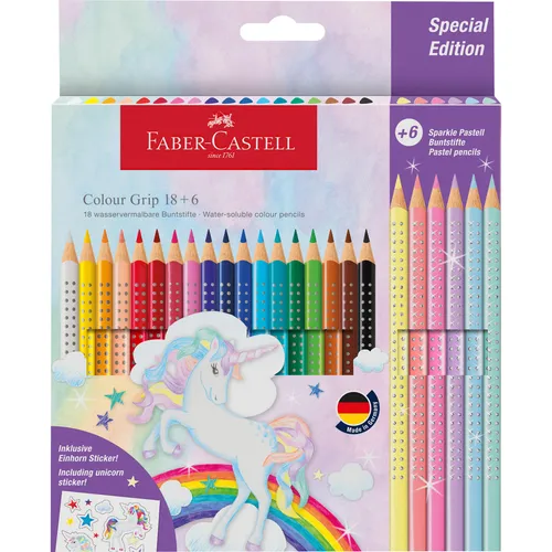 Faber-Castell Buntstift Colour Grip Einhorn 18+6