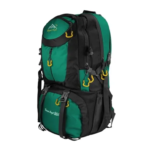 OcioDual Wanderrucksack, 50 Liter, Wasserdicht Und Leicht, Türkis, Mehrere Taschen, Ideal für Reisen, Berg, Camping, Outdoor, Ultraleicht, für Damen Und Herren
