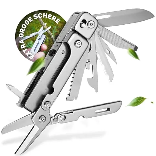 TREKLINE Premium Multitool Werkzeug aus Edelstahl – 14-in-1 Multifunktionsmesser für Camping und Outdoor