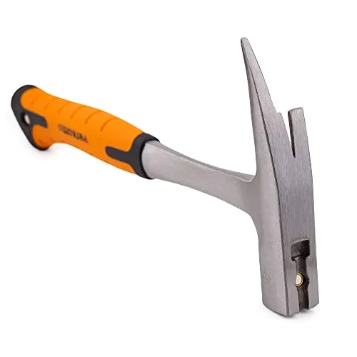 Mivos Latthammer 600 g Kopfgewicht - Ganzstahl Geschmiedet - Zimmererhammer mit Magnetischem Nagelhalter - Zimmermannshammer mit Anti-Vibration Griff - DIN 7239