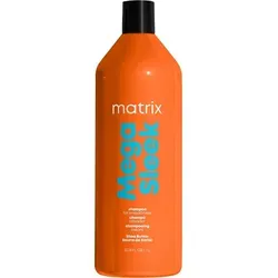 MATRIX TOTAL RESULT MEGA SLEEK SHAMPOO 1000 ML - Jumbo Größe Shampoo für trockenes und beschädigtes Haar, spendet intensive Feuchtigkeit und sorgt für glattes, geschmeidiges Haar.
