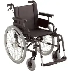 Rollstuhl Action 2 NG mit Armlehne lang silbergrau>>>>SB 38 cm