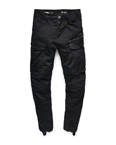 G-Star Rovic 3D Regular Tapered Trouser Herren schwarz (33/36) - Lässige Rovic 3D Hose aus Baumwolle mit praktischen Cargotaschen und verstellbarem Saum für optimalen Tragekomfort. Ideal für den täglichen Einsatz und stylische Outfits.