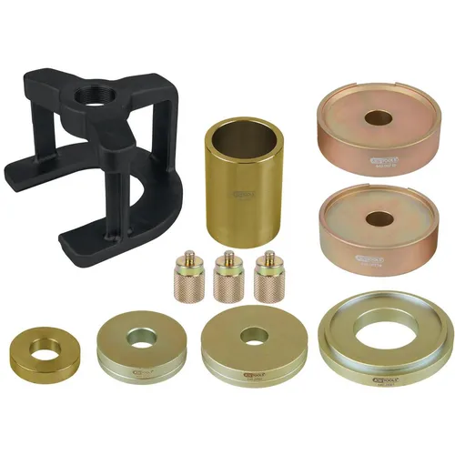 KS Tools Radlager-Satz, hinten für Mercedes, 11-tlg (440.0090) - Werkstattbedarf für Fahrzeugwerkstätten, 11-teiliges Set für präzisen Radlagerservice an Mercedes-Fahrzeugen.