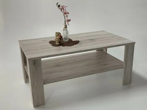 Möbel SD Couchtisch Bea Sandeiche Nachbildung - Moderner Couchtisch in Sandeiche Nachbildung, ideal für jedes Wohnzimmer. Mit praktischer Ablage und zeitlosem Design. Maße: 100 x 57 x 43,5 cm – perfekt für stilvolle Akzente!