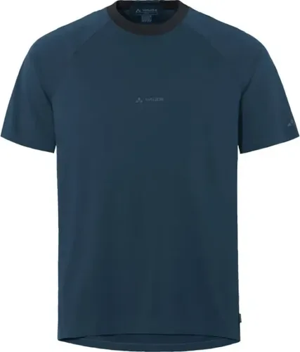 Vaude Herren Loamer T-Shirt XXL, blau - Nachhaltiges Mountainbike T-Shirt aus recyceltem Polyester, mit stylischem Colorblock-Design und dekorativem Druck, ideal für aktive Freizeitgestaltung.