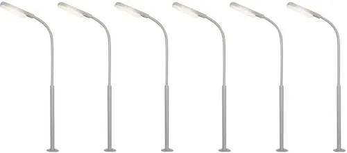 Viessmann Modelltechnik N Peitschenleuchte - Einfaches Fertigmodell 64906 - Lampen & Leuchten, detailgetreue Peitschenleuchte für Modellbahnen, ideal zur stimmungsvollen Beleuchtung von Landschaften und Anlagen.