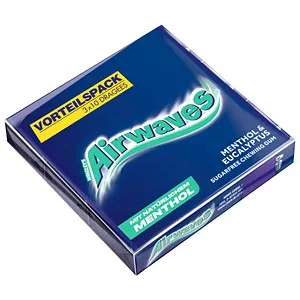 Airwaves MENTHOL & EUCALYPTUS Kaugummis 3x 10 Dragees