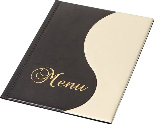 Produktbild Menü Speisekarte A4 2 Seiten 6 Hüllen BEIGE WAVE