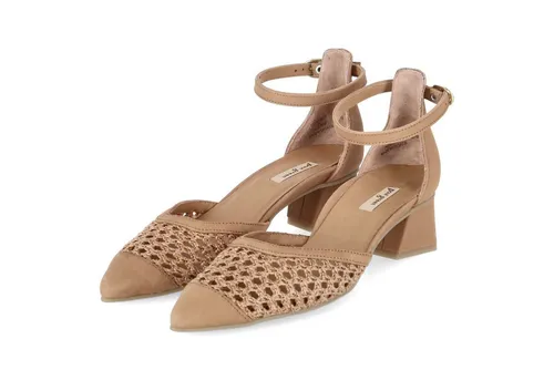 Paul Green Damen Peeptoes & Slingpumps 3856-009 braun 37 - Elegante Peeptoes mit weichem Leder und flexibler Laufsohle. Der raffinierte Look mit Flechtoptik und goldfarbener Deko sorgt für einen stilvollen Auftritt.