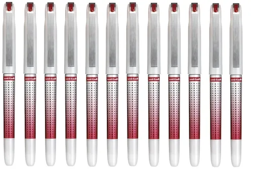 Uni-ball Auge Nadel Punkt 0.7mm Stift Rot 12 Packung