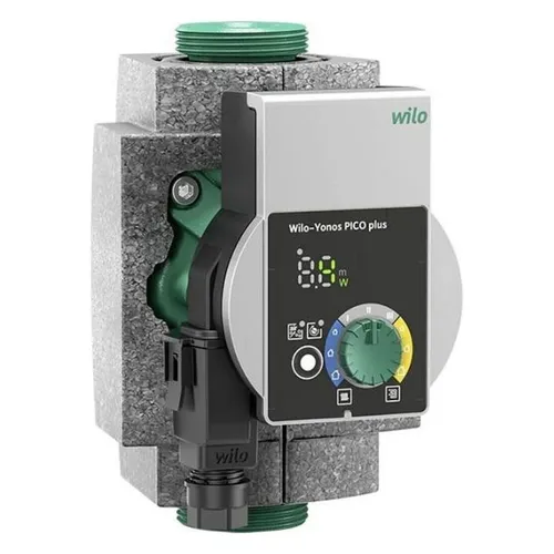Wilo Hocheffizienzpumpe Yonos PICO plus Typ 25 1-6 - Elektronisch geregelte Umwälzpumpe, energieeffizient und vielseitig für Heizungs- und Klimaanwendungen