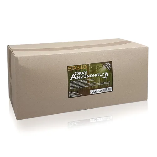 Stabilo Anzündholz 4,5 kg – Kamin-, Ofen- und Grillanzünder - Brennstoffe für sauberes, schnelles Anfeuern – ideal für Kamin, Ofen und Grill, sorgt für gemütliche Wärme ohne Rauchentwicklung.