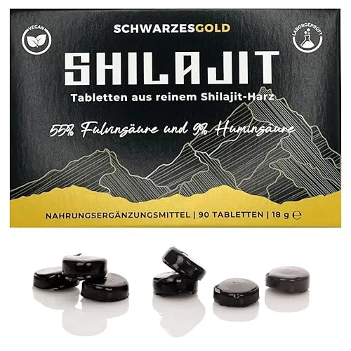 Original Shilajit Tabletten aus reinem Harz (90 Stk)