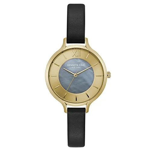 Kenneth Cole New York Damen-Armbanduhr Analog Quarz Leder KC15187003