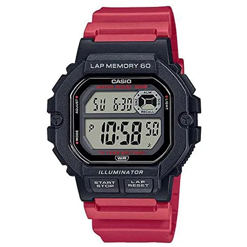 CASIO Armbanduhr WS-1400H-4AVEF Digital – Sportlich und Praktisch - Armbanduhren für Unisex Erwachsene mit digitaler Anzeige, 12-Stunden-Zifferblatt und praktischem Datumsanzeige – ideal für den aktiven Lebensstil.