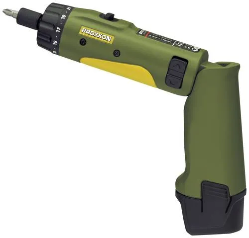 Proxxon Akku-Knickschrauber KS/A 29840 - 10,8V, 2,6Ah mit Bit-Set und Koffer - Akkuschrauber mit automatischer Spindelarretierung und integrierter LED-Arbeitsleuchte für optimale Sicht. Ideal für enge Räume - leicht, handlich und extrem ausdauernd.