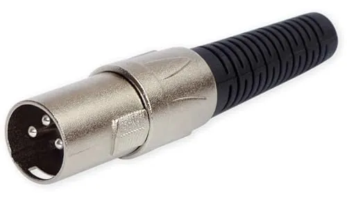 Dynavox 4250019127960 XLR Stecker Metall mit Knickschutz