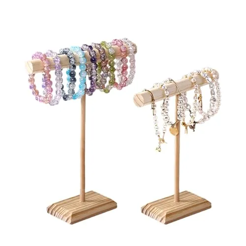 virkwuy 2 Stück Kettenständer Schmuck, Ständer, Kettenhalter Schmuck, Geeignet zum Aufhängen von Halsketten, Armbändern, Perlenschmuck Usw. für die Tägliche Aufbewahrung und Präsentation