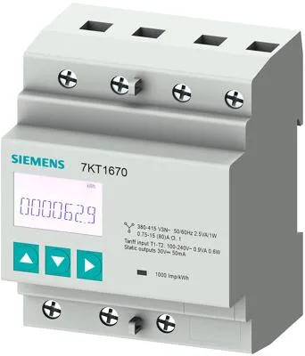 Siemens 7KT1665 SENTRON Messgerät - Steckdosen & Zubehör, präzises 3-phasiges Messgerät mit Modbus RTU für zuverlässige Energiewerte in Industrie und Büros, ideal zur Anlagenüberwachung.