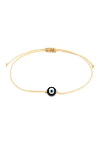 Kuzzoi Bead-Armband-Set Nylon Textilarmband Evil Eye Glas Bead