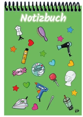 A 5 Notizblock Manga Items, grün, liniert Spiralbindung, Notizblock, Tagebuch...