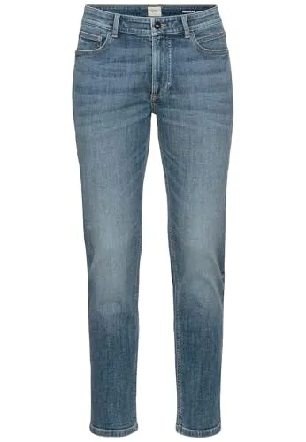 camel active Herren Regular Fit 5-Pocket Jeans fleXXXactive® Indigo - Bequeme Jeans im Regular Fit mit hoher Elastizität durch Elasthan. Ideal für den Alltag, angenehm weich dank hochwertigem Baumwollanteil und stylischer Logostickerei.