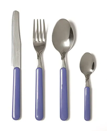Color Life Besteck 24 tlg. Set Fashion blau - Besteckset für 6 Personen, stilvolles Design in hellblau, spülmaschinengeeignet und aus hochwertigem Edelstahl 18/0 – perfekt für festliche Anlässe oder den Alltag.