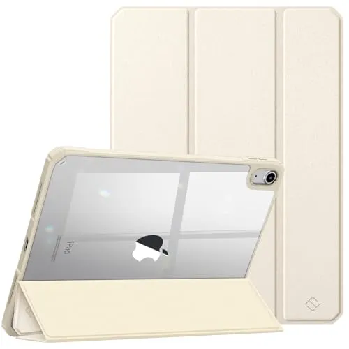 Fintie Hybrid Hülle für iPad 11. Generation 2025 11 Zoll (A16), iPad 10. Generation 10.9 Zoll 2022 - Ultradünn Schutzhülle mit transparenter Rückseite Abdeckung Case, Auto Schlaf/Wach, Starlight