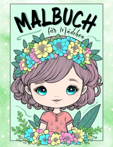 Malbuch für Mädchen: Ausmalheft zur kreativen Beschäftigung mit 50 tollen Motiven | Zur Förderung der Kreativität und zum Entspannen nach der Schule | Geeignet ab 8 Jahren