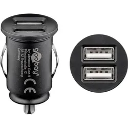 Goobay Dual-USB Auto Ladegerät - 2xUSB 3.1A, ideal für schnelles Laden im Auto, Schwarz