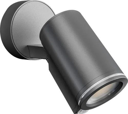 Steinel LED Strahler Spot ONE S anthrazit - Lampen mit 90° Bewegungsmelder, 512 Lumen Helligkeit und warmweißer Lichtfarbe. Ideal für Garten und Einfahrt, einfach per Kabel vernetzbar.