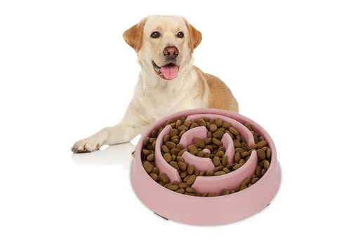 relaxdays Antischlingnapf Anti Schling Napf 400 ml, Pink