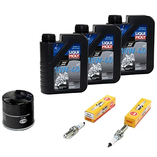 Wartungspaket Öl 3L + Ölfilter + Zündkerzen für Yamaha XTZ 700 XTZ700 Tenere DM071 DM081 Bj 2019-2022