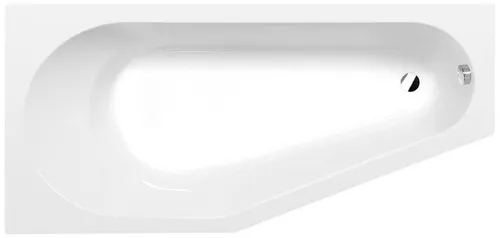 Raumspar Badewanne TIGRA 150x75x46cm links, weiß - Sanitäranlagen & Zubehör, platzsparende Acrylbadewanne mit 180 l Fassungsvermögen - ideal für kleine Badezimmer.