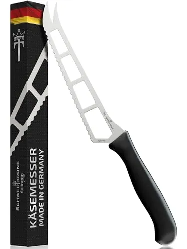 Schwertkrone Premium Käsemesser aus Solingen mit Edelstahlklinge und Kunststoffgriff, 25,5cm