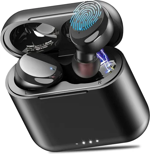 TOZO T6 Kabellose Bluetooth 5.3 Kopfhörer mit 45 Std Akkulaufzeit - Kopfhörer mit IPX8 Wasserdichtigkeit und ergonomischem Design, ideal für Sport und Musikgenuss überall und jederzeit.